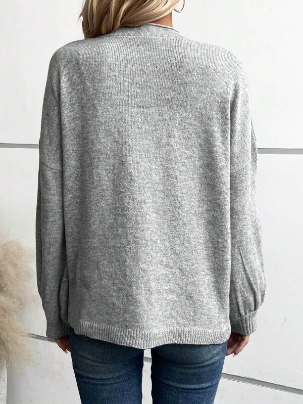 Abbey | Chic Plain Cardigan