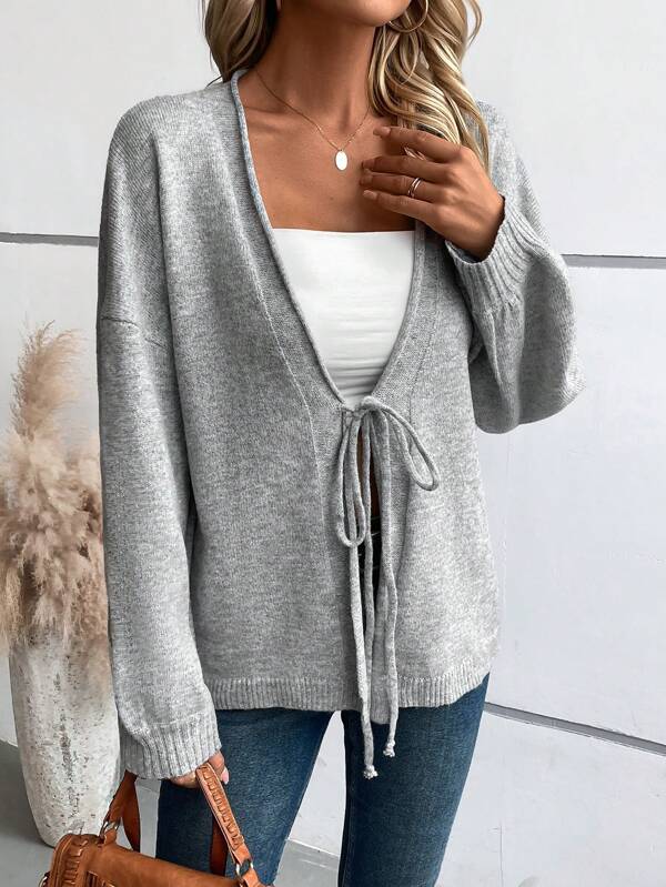 Abbey | Chic Plain Cardigan