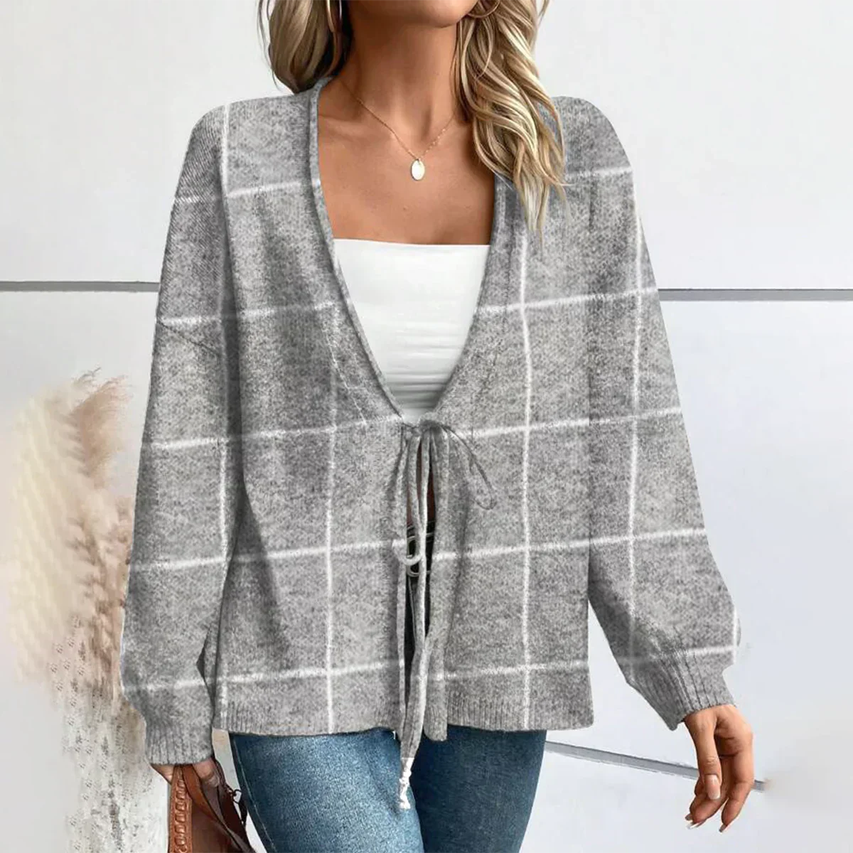 Abbey | Chic Plain Cardigan