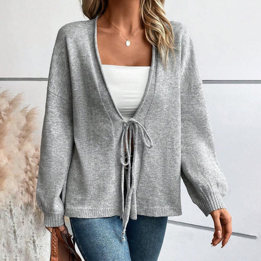 Abbey | Chic Plain Cardigan